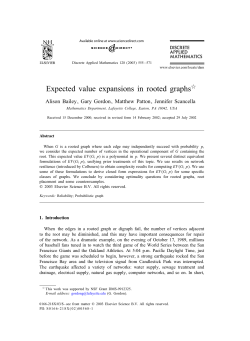 Expected value expansions in rooted graphs