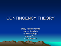 CONTINGENCY THEORY
