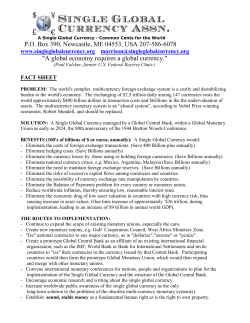 FACT sheet. - Single Global Currency Association