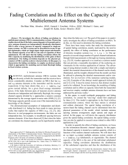 Fading correlation and its effect on the capacity