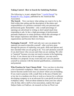 How to Search for Satisfying Positions