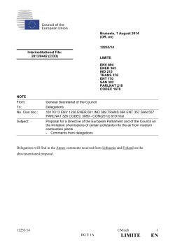 Delegations will find in the Annex comments received from Lithuania