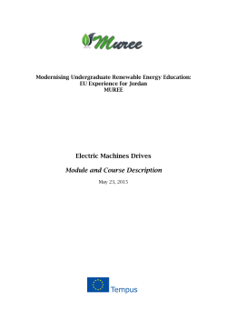 MUREE Course Ouline-Electric Machines Drives
