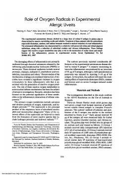 Role of oxygen radicals in experimental allergic uveitis.