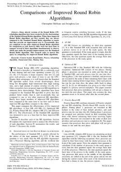 Comparisons of Improved Round Robin Algorithms