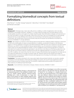 Formalizing biomedical concepts from textual definitions | SpringerLink