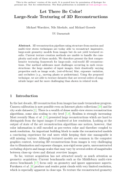 Let There Be Color! Large-Scale Texturing of 3D Reconstructions