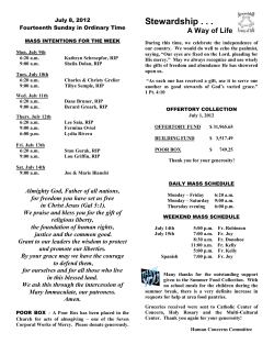 May 20, 2012 - St. Peter the Apostle Catholic Church