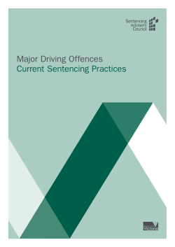 Major Driving Offences Current Sentencing Practices