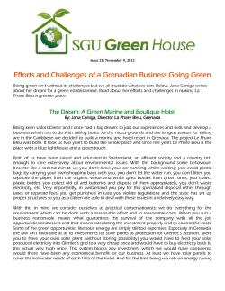 Efforts and Challenges of A Grenadian Business Going Green