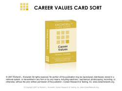 PowerPoint Instructions for Knowdell Career Values Card Sort