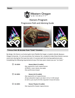 honors colloquia - Western Oregon University