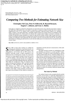 Comparing two methods for estimating network size