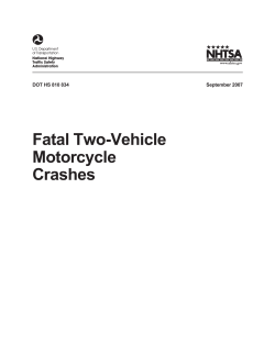 Fatal Two-Vehicle Motorcycle Crashes - CrashStats - NHTSA