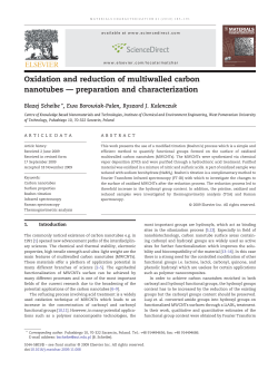 Oxidation and reduction of multiwalled carbon nanotubes