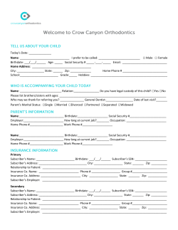 Today`s Date: Name: I prefer to be called: