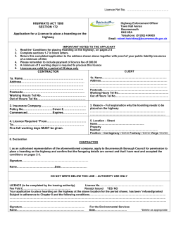 Hoarding Licence - Bournemouth Borough Council