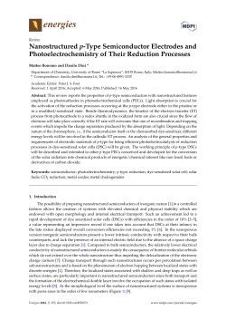Nanostructured p-Type Semiconductor Electrodes and
