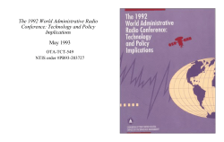 The 1992 World Administrative Radio Conference: Technology and