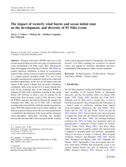 The role of westerly wind bursts and ocean initial state in the