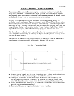 Making a Shaftless Ceramic Peppermill