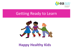 Getting Ready to Learn