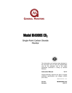 IR4000S Single-Point Carbon Dioxide (CO2) Gas Monitor