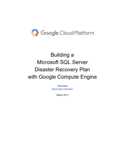 Building a Microsoft SQL Server Disaster Recovery Plan with