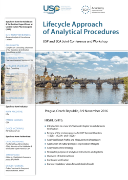 Lifecycle Approach of Analytical Procedures
