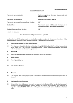 ARIES Framework Agreement Calldown Contract CB128