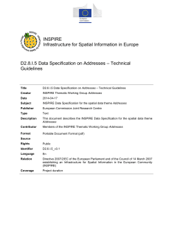 INSPIRE data specification on