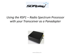 Introduction to and the RSP &ndash; Radio Spectrum Processor