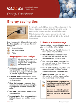 Energy saving tips factsheet (Word version)