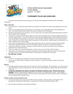 tonka splash rules 2017
