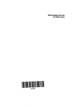 Safe design and use of chain saws 41267