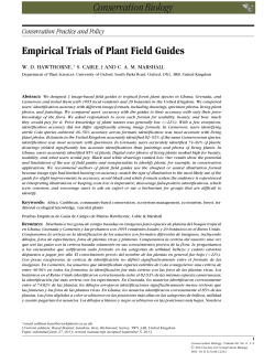 Empirical Trials of Plant Field Guides