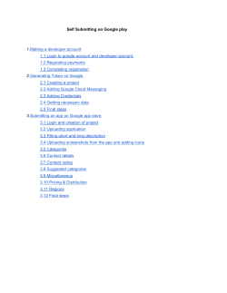 Self Submitting on Google play 1.​Making a