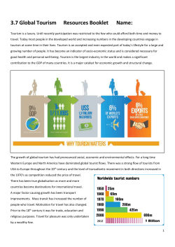 The World Tourism Organisation (UNWTO) forecasts that