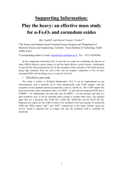 an effective mass study for &alpha;-Fe 2 O 3 and