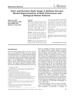 Static and dynamic body image in bulimia nervosa: Mental
