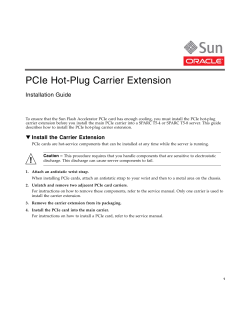 PCIe Hot-Plug Carrier Extension Installation Guide