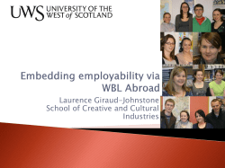 Embedding employability via WBL Abroad