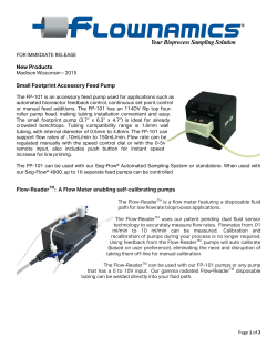New Products Small Footprint Accessory Feed Pump