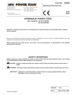Hydraulic Punch Tool
