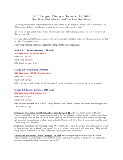 2016 Penguin Plunge UAC Parent One Pager