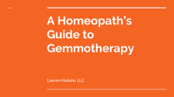 A Homeopath*s Guide to Gemmotherapy
