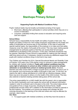 Supporting Pupils with Medical Conditions
