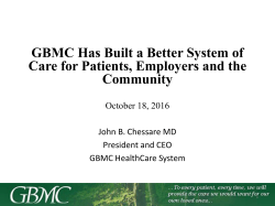 The GBMC HealthCare System Greater Baltimore Health Alliance