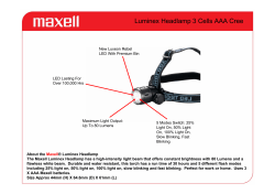 Luminex Headlamp 3 Cells AAA Cree