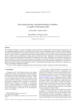 How groups develop a specialized domain vocabulary: A cognitive